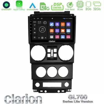 Clarion GL700 Lite Series 8Core Android ClarionOS 2+32GB Jeep Wrangler 2008-2010 Navigation Multimedia Tablet 9" Με Carplay & An