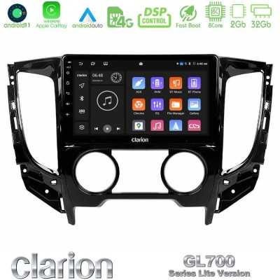 Clarion GL700 Lite Series 8Core Android11 2+32GB Mitsubishi L200 2016- & Fiat Fullback (Manual A/C) Navigation Multimedia Tablet