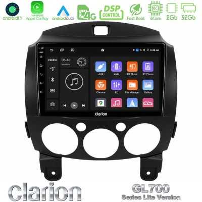 Clarion GL700 Lite Series 8Core Android11 2+32GB Mazda 2 2008-2014 Navigation Multimedia Tablet 9" Με Carplay & Android Auto