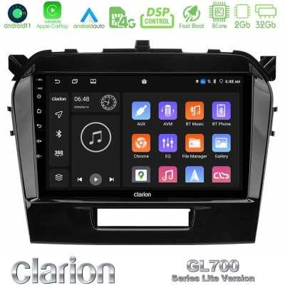 Clarion GL700 Lite Series 8Core Android11 2+32GB Suzuki Vitara 2015-2024 Navigation Multimedia Tablet 9" Με Carplay & Android Au
