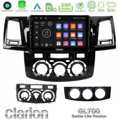 Clarion GL700 Lite Series 8Core Android11 2+32GB Toyota Hilux 2007-2011 Navigation Multimedia Tablet 9" Με Carplay & Android Aut