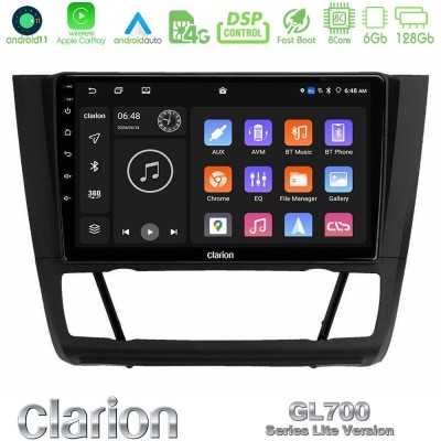 Clarion GL700 Lite Series 8Core Android11 6+128GB BMW 1Series E81/E82/E87/E88 (AUTO A/C) Navigation Multimedia Tablet 9" Με Carp