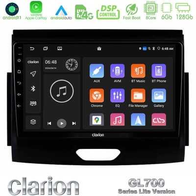 Clarion GL700 Lite Series 8Core Android11 6+128GB Ford Ranger 2017-2022 Navigation Multimedia Tablet 9" Με Carplay & Android Aut