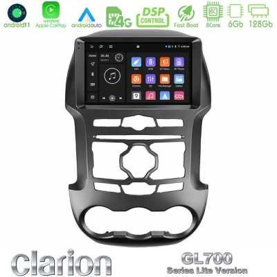Clarion GL700 Lite Series 8Core Android11 6+128GB Ford Ranger 2012-2016 Navigation Multimedia Tablet 9" Με Carplay & Android Aut