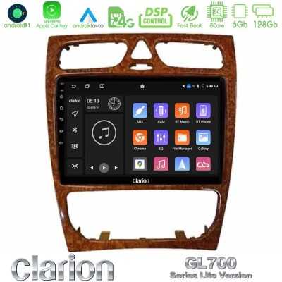 Clarion GL700 Lite Series 8Core Android ClarionOS 6+128GB Mercedes C Class (W203) Navigation Multimedia Tablet 9" (Wooden Style) Clarion GL700 Lite Series 8Core Android ClarionOS 6+128GB Mercedes C Class (W203) Navigation Multimedia Tablet 9" (Wooden Style)