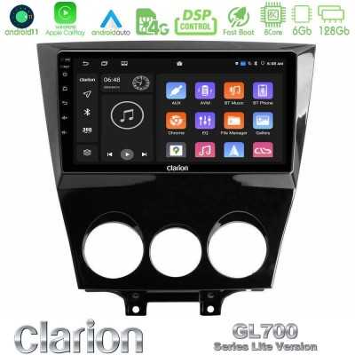 Clarion GL700 Lite Series 8Core Android11 6+128GB Mazda RX8 2008-2012 Navigation Multimedia Tablet 9" Με Carplay & Android Auto