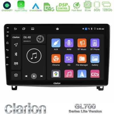 Clarion GL700 Lite Series 8Core Android11 6+128GB Peugeot 407 Navigation Multimedia Tablet 9" Με Carplay & Android Auto