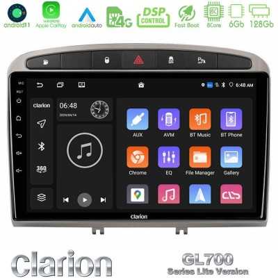 Clarion GL700 Lite Series 8Core Android11 6+128GB Peugeot 308/RCZ Navigation Multimedia Tablet 9" (Ασημί Χρώμα) Με Carplay & And Clarion GL700 Lite Series 8Core Android11 6+128GB Peugeot 308/RCZ Navigation Multimedia Tablet 9" (Ασημί Χρώμα) Με Carplay & And