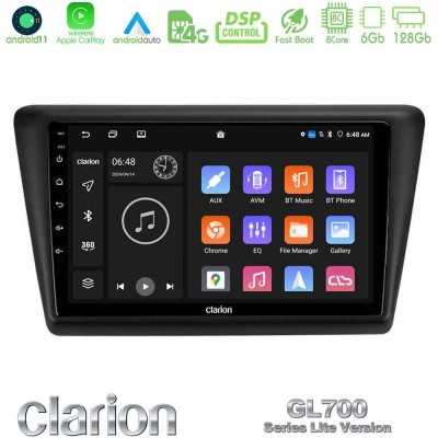 Clarion GL700 Lite Series 8Core Android11 6+128GB Skoda Rapid 2013-2017 Navigation Multimedia Tablet 9" Με Carplay & Android Aut