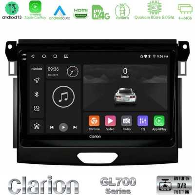 Clarion GL700 Series 8Core Android13 4+64GB Ford Ranger 2017-2022 Navigation Multimedia Tablet 9" Με Carplay & Android Auto