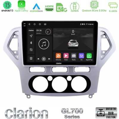 Clarion GL700 QUALCOMM Series 8Core Android ClarionOS 4+64GB Ford Mondeo 2007-2010 Manual A/C Navigation Multimedia Tablet 10" Μ