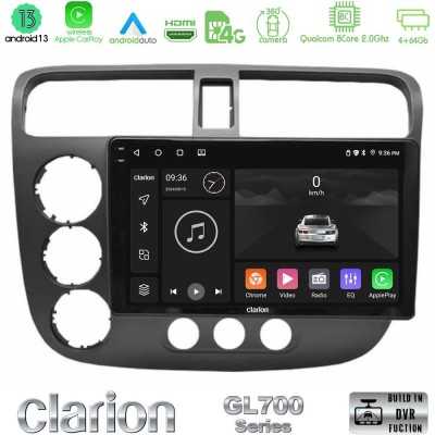 Clarion GL700 Series 8Core Android13 4+64GB Honda Civic 2001-2005 Navigation Multimedia Tablet 9" Με Carplay & Android Auto Clarion GL700 Series 8Core Android13 4+64GB Honda Civic 2001-2005 Navigation Multimedia Tablet 9" Με Carplay & Android Auto