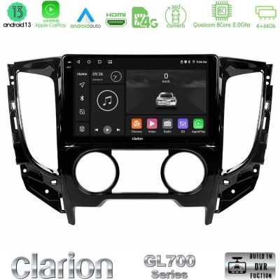 Clarion GL700 Series 8Core Android13 4+64GB Mitsubishi L200 2016- & Fiat Fullback (Manual A/C) Navigation Multimedia Tablet 9" Μ