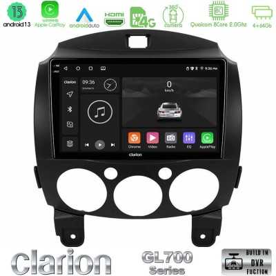 Clarion GL700 Series 8Core Android13 4+64GB Mazda 2 2008-2014 Navigation Multimedia Tablet 9" Με Carplay & Android Auto Clarion GL700 Series 8Core Android13 4+64GB Mazda 2 2008-2014 Navigation Multimedia Tablet 9" Με Carplay & Android Auto