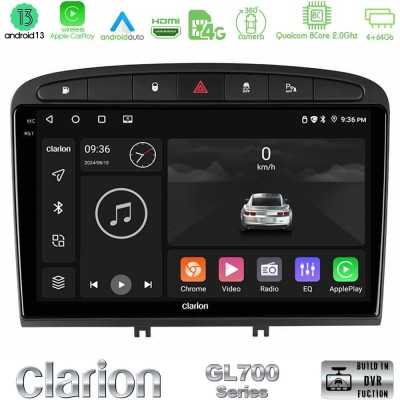 Clarion GL700 Series 8Core Android13 4+64GB Peugeot 308/RCZ Navigation Multimedia Tablet 9" Με Carplay & Android Auto