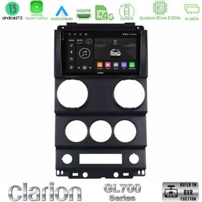 Clarion GL700 Series 8Core Android13 4+64GB Jeep Wrangler 2Door 2008-2010 Navigation Multimedia Tablet 9" Με Carplay & Android A