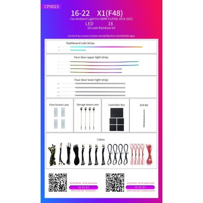 Ατμοσφαιρικός Φωτισμός TESLA MODEL3 OEM Ambient Light Full Kit