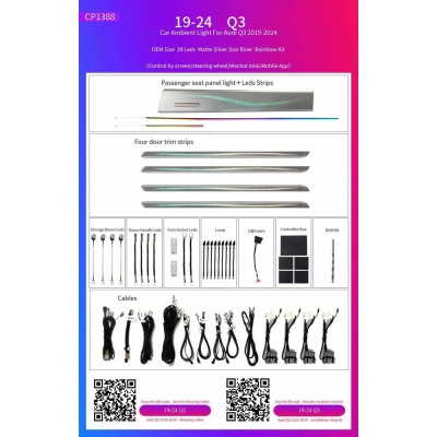 Ατμοσφαιρικός Φωτισμός TESLA MODEL3 OEM Ambient Light Full Kit