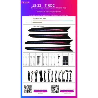 Ατμοσφαιρικός Φωτισμός TESLA MODEL3 OEM Ambient Light Full Kit