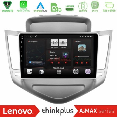 Lenovo Thinkplus A2MAX Series 8Core Android15 4+64GB Chevrolet Cruze 2009-2012 Navigation Multimedia Tablet 9"