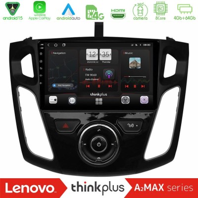 Lenovo Thinkplus A2MAX Series 8Core Android15 4+64GB Ford Focus 2012-2018 Navigation Multimedia Tablet 9"