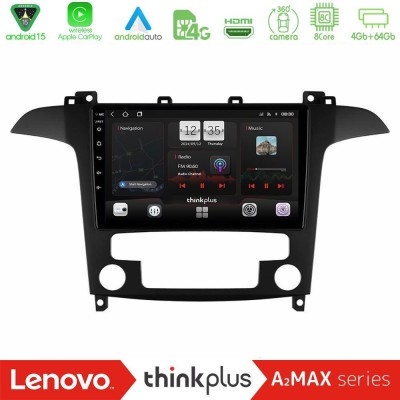 Lenovo Thinkplus A2MAX Series 8Core Android15 4+64GB Ford S-Max 2006-2012 Navigation Multimedia Tablet 9"