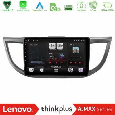 Lenovo Thinkplus A2MAX Series 8Core Android15 4+64GB Honda CRV 2012-2017 Navigation Multimedia Tablet 9"