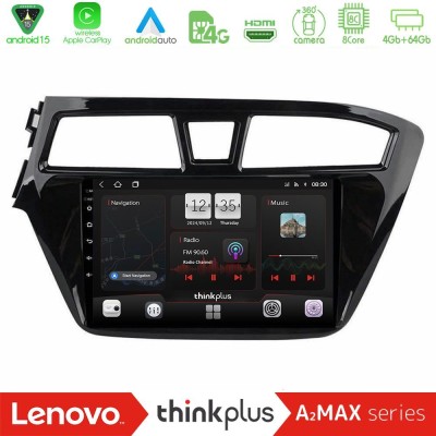 Lenovo Thinkplus A2MAX Series 8Core Android15 4+64GB Hyundai i20 2014-2018 Navigation Multimedia Tablet 9"