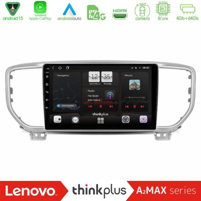 Lenovo Thinkplus A2MAX Series 8Core Android15 4+64GB Kia Sportage 2018-2021 Navigation Multimedia Tablet 9"