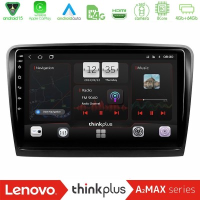 Lenovo Thinkplus A2MAX Series 8Core Android15 4+64GB Skoda Superb 2008-2015 Navigation Multimedia Tablet 10"