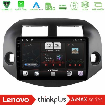 Lenovo Thinkplus A2MAX Series 8Core Android15 4+64GB Toyota Rav4 2006-2012 Navigation Multimedia Tablet 10"