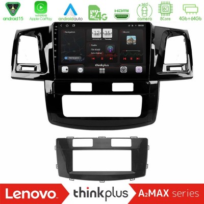 Lenovo Thinkplus A2MAX Series 8Core Android15 4+64GB Toyota Hilux 2007-2016 Navigation Multimedia Tablet 9"