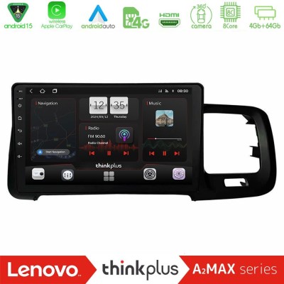 Lenovo Thinkplus A2MAX Series 8Core Android15 4+64GB Volvo S60 2010-2018 Navigation Multimedia Tablet 9"