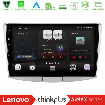 Lenovo Thinkplus A2MAX Series 8Core Android15 4+64GB VW Passat Navigation Multimedia Tablet 10"