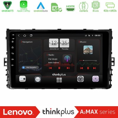 Lenovo Thinkplus A2MAX Series 8Core Android15 4+64GB VW MQB 2017- Navigation Multimedia Tablet 9"