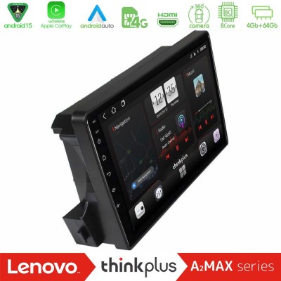 Lenovo Thinkplus A2MAX Series 8Core Android15 4+64GB Ssangyong Actyon/Kyron 2005-2014 Navigation Multimedia Tablet 9"