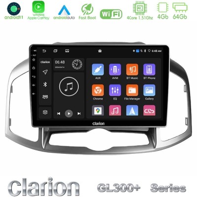Clarion GL300+ Series 4Core Android11 4+64GB Chevrolet Captiva 2012-2016 Navigation Multimedia Tablet 9"