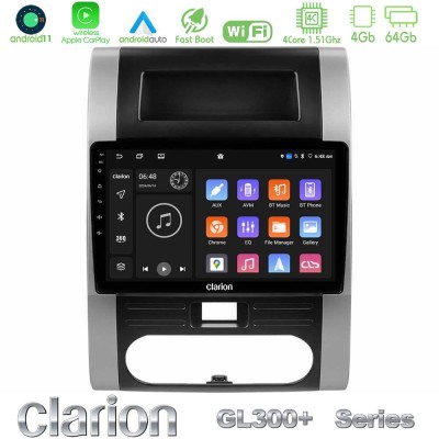 Clarion GL300+ Series 4Core Android11 4+64GB Nissan X-Trail T31 Navigation Multimedia Tablet 10"