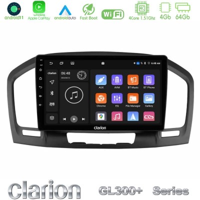 Clarion GL300+ Series 4Core Android11 4+64GB Opel Insignia 2008-2013 Navigation Multimedia Tablet 9"