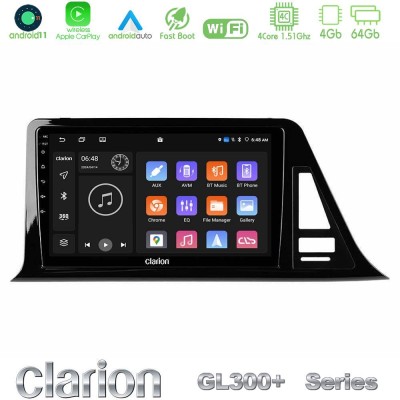 Clarion GL300+ Series 4Core Android11 4+64GB Toyota CH-R Navigation Multimedia Tablet 9"
