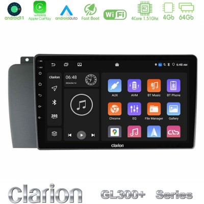 Clarion GL300+ Series 4Core Android11 4+64GB Volvo S60 2004-2009 Navigation Multimedia Tablet 9"