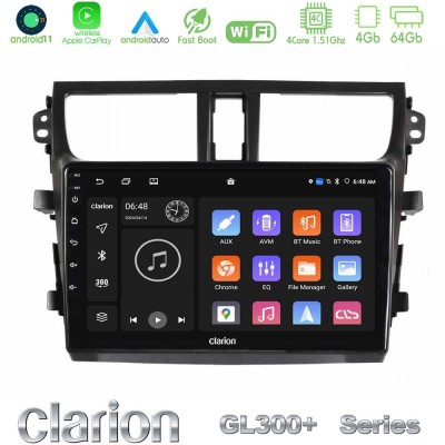 Clarion GL300+ Series 4Core Android11 4+64GB Suzuki Celerio 2014-2020 Navigation Multimedia Tablet 9"