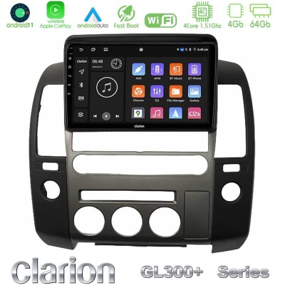 Clarion GL300+ Series 4Core Android11 4+64GB Nissan Navara D40 2006-2012 (με εργ.οθόνη) Navigation Multimedia Tablet 9"