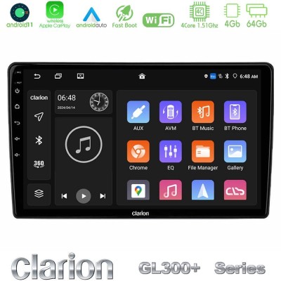 Clarion GL300+ Series 4Core Android11 4+64GB Kia Ceed 2018-2023 Navigation Multimedia Tablet 9" (Low Version)