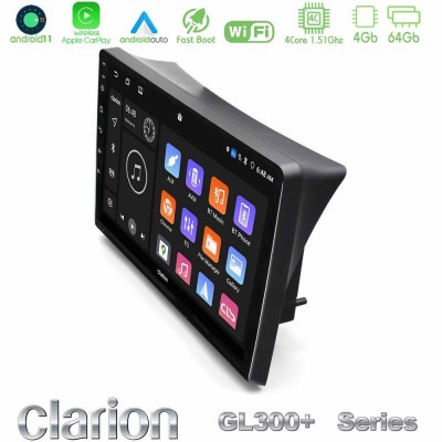 Clarion GL300+ Series 4Core Android11 4+64GB Opel Combo/Vectra /Vivaro/Agila Navigation Multimedia Tablet 10"