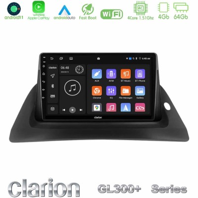 Clarion GL300+ Series 4Core Android11 4+64GB Renault Kangoo 2014-2018 Navigation Multimedia Tablet 9"