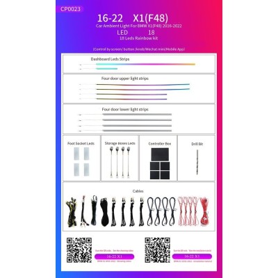 Ατμοσφαιρικός Φωτισμός TESLA MODEL3 OEM Ambient Light Full Kit