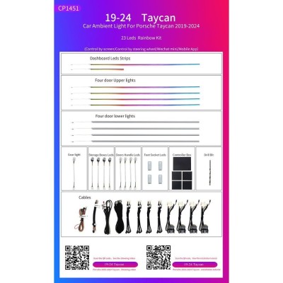 Ατμοσφαιρικός Φωτισμός TESLA MODEL3 OEM Ambient Light Full Kit