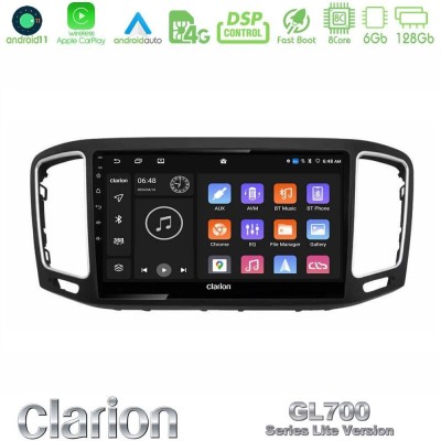 Clarion GL700 Lite Series 8Core Android11 6+128GB VW Sharan 2015-2023 Navigation Multimedia Tablet 9" Με Carplay & Android Auto