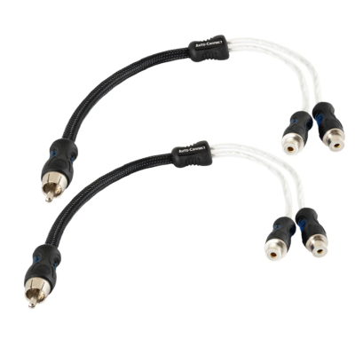 Twisted RCA Cable High Quality 0.3m Y-Adaptor 2 male, 1 female Auto-Connect 720RCAYL3F ΖΕΥΓΟΣ